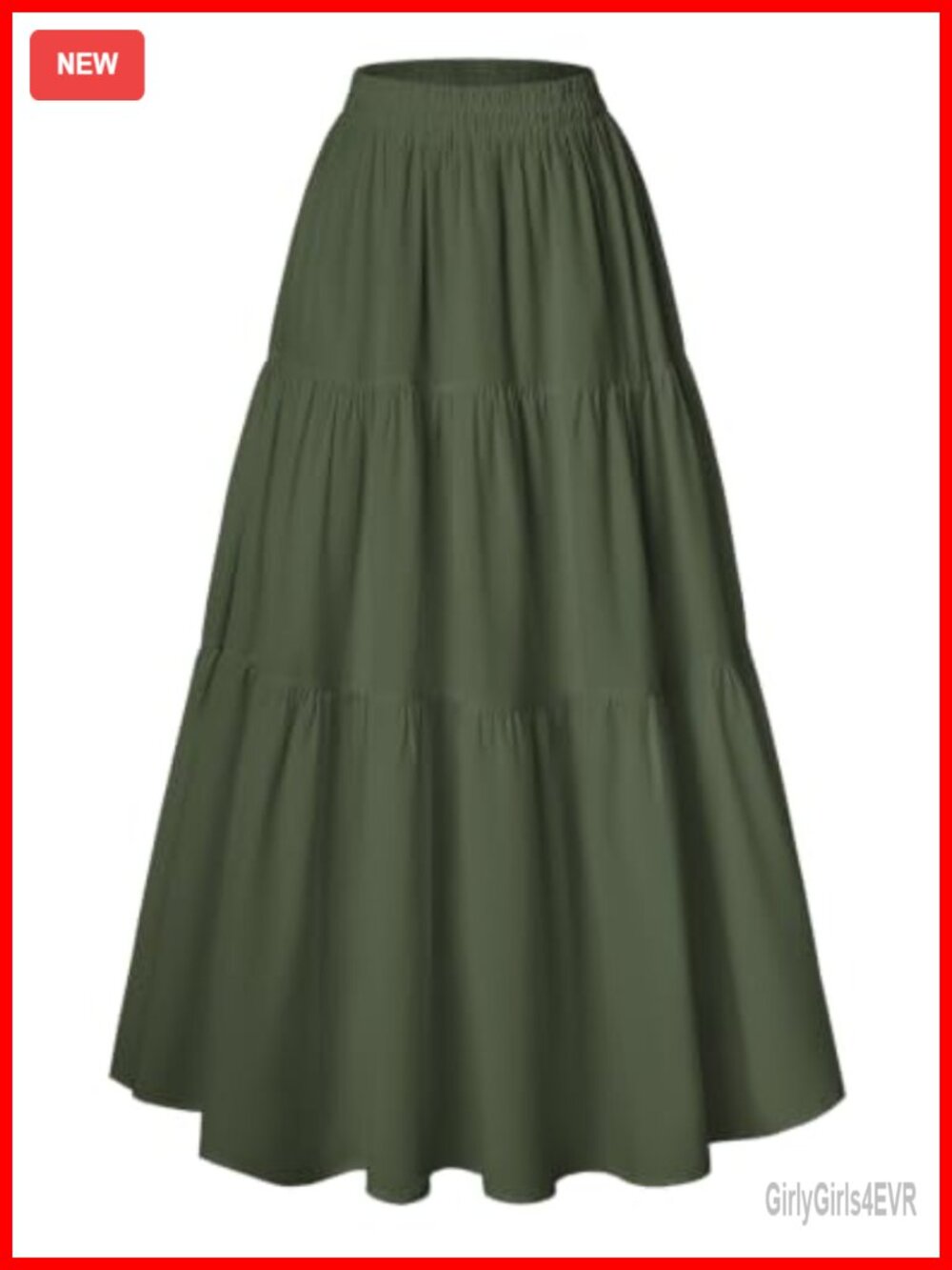 Tiered Renaissance Maxi Skirt with Pockets A-Line Ankle Length